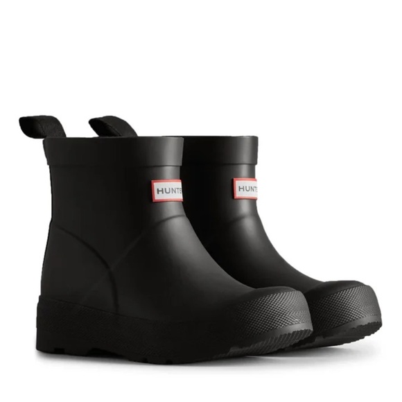 Hunter Play Waterproof Short Boots Big Kid Size 10 Slip-On Black - Picture 1 of 10